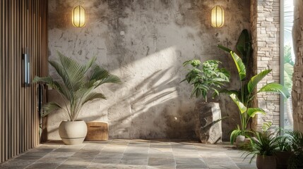 Industrial Chic Decor with Lush Indoor Plants