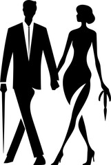 Harmonious Journey Emblematic Vector Logo Bonded Affection Symbol of Unbreakable Love