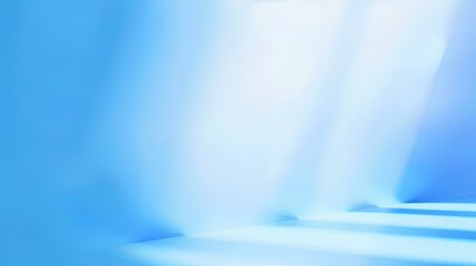 on a blue gradient background, several small beams with clear edges, located in the upper corner of the composition, minimalist style. Presentation, product promotion wallpaper. generative AI - obrazy, fototapety, plakaty