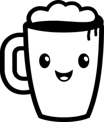 Cute Quaffs Symbol of Charming Beverages Petite Pours Emblematic Vector Logo