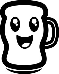 Cute Cheers Symbol of Playful Drinking Hoppy Hug Emblematic Vector Icon