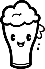 Lovable Lager Symbol of Adorable Imbibing Cheerful Chalice Emblematic Vector Logo