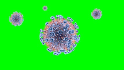 Coronavirus illustrstion Green Screen Background