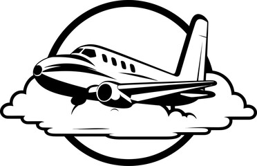 Doodle Glide Whimsical Aircraft Design Sketchy Skyward Doodled Airplane Emblem