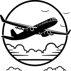 Jet Sketch Sketchy Air Travel Symbol Doodle Glide Playful Flying Symbol