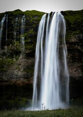 Scenic waterfall in in Thingvellir national park
