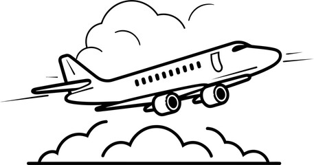 Scribbled Skies Doodled Flying Symbol Sketchy Soar Playful Aircraft Logo