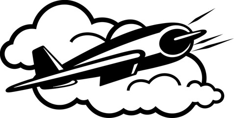 Flying Doodles Playful Aircraft Icon Whimsy Wings Sketchy Flight Symbol