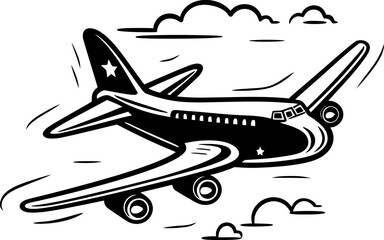 Fototapeta na wymiar Doodle Wings Sketchy Air Travel Symbol Airborne Art Playful Plane Design