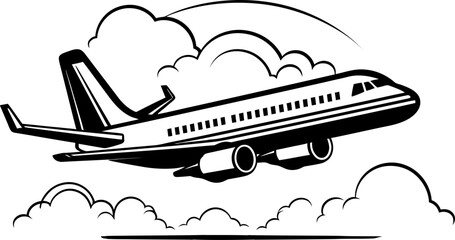 Whimsical Wings Sketchy Aircraft Design Sketch Jet Doodled Airplane Emblem