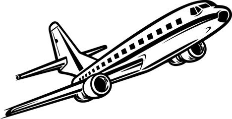 Airborne Art Whimsical Aircraft Logo Scribble Soar Sketchy Flight Symbol