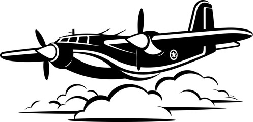 Doodle Glide Whimsical Air Travel Icon Whimsy Wings Sketchy Aircraft Emblem