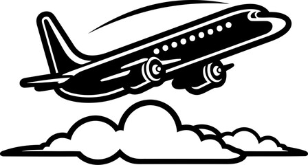 Doodle Flyer Hand drawn Plane Design Flying Scribble Sketchy Air Travel Emblem