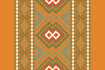 Fabric ethnic tribal pattern art. Ethnic ikat seamless pattern. American and Mexican style. Design for background, wallpaper, illustration, fabric, clothing, carpet, textile, batik, embroidery.
