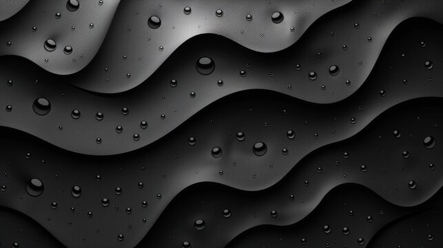 The image is a black and white photo of a wave with water droplets on it