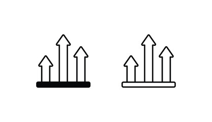 Bar Chart icon design with white background stock illustration