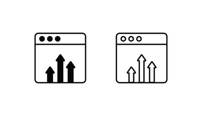 Bar Chart icon design with white background stock illustration