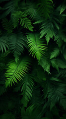 Fern leaves in the forest. Natural concept.