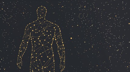 Astrological Constellations within Human Silhouette
