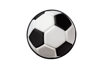 Harmony in Contrast: A Black and White Soccer Ball. On White or PNG Transparent Background.