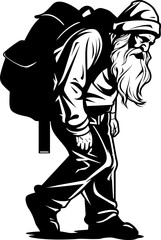 Weary Santa Shoulder Bag Emblem Fatigued Claus Sack Carrying Logo