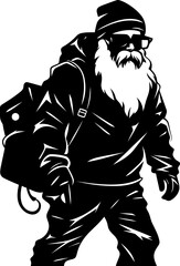 Drained Claus Shoulder Toting Logo Sleepy Saint Nick Burdened Bag Icon