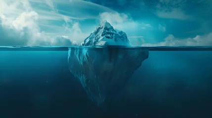 Fototapeten Iceberg, global warming concept. Underwater view © Pascal