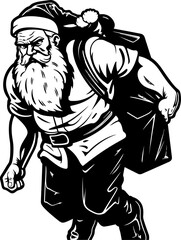 Overworked Kris Kringle Fatigued Bag Logo Worn Out Saint Nick Tired Shoulder Icon