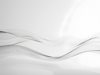 シンプルな白い波線の抽象的な背景デザイン