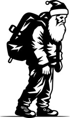 Fatigued Saint Nick Shoulder Bag Logo Exhausted Santa Tired Sack Icon