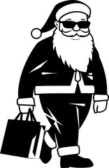 Drained Kris Kringle Weighed Down Sack Logo Sleepy Santa Shoulder Toting Icon