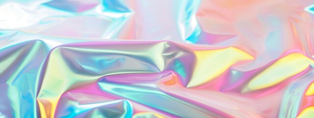 Hologram background color foil. Gradient hologram iridescent light. Abstarct pastel texture background.   