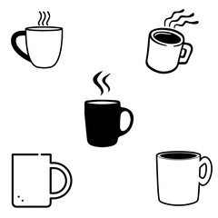 coffee cup icons 5 icon and vector design five vector 