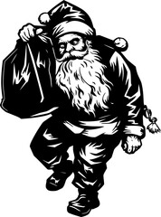Drained Kris Kringle Shoulder Bag Symbol Sleepy Father Christmas Sack Carrying Logo