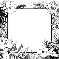 Blossom Banquet Floral Vector Emblem Exotic Escapade Tropical Plantation Logo