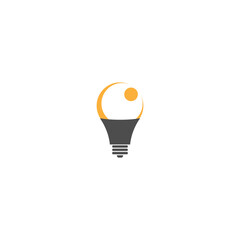 Digital illustration of a creative lightbulb brand logo design for businesses and companies