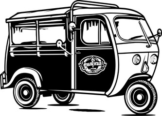 Rickshaw Ramble Tuk Tuk Vector Design Urban Velocity Rickshaw Logo Icon