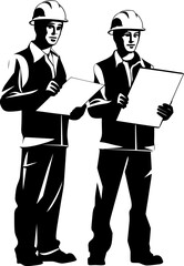 Engineering Innovators Blueprint Duo Symbol Blueprint Unity Engineers and Plan Emblem