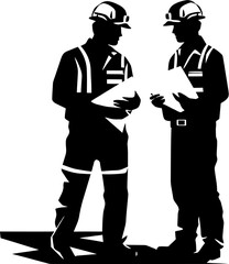 Creative Cohesion Engineer Vector Symbol Blueprint Unity Paper Holding Engineers Logo