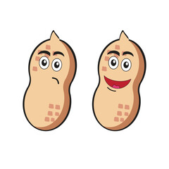 peanut characters.icon, doodle and vector illustration.