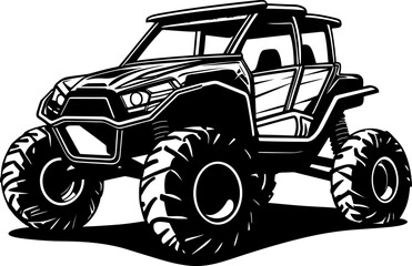 Off Road Maverick UTV Vector Emblem UTV Trail Master Logo for Terrain Conquerors