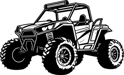Off Road Voyager Sport Vehicle Vector Logo UTV Adventure Seeker Emblem Symbolizing Outdoor Exploration