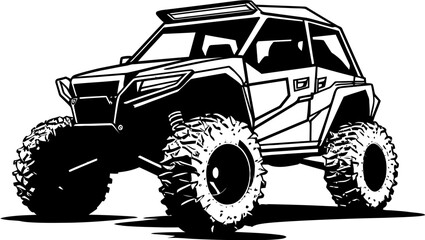 Terrain Thriller Vector Emblem for UTV Enthusiasts Sport Vehicle Explorer Logo for Adventure Seekers