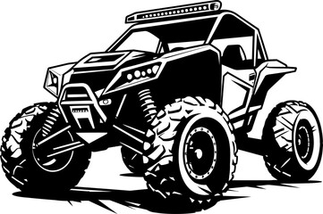 Adventure Conqueror UTV Emblem Icon Trail Voyager Off Road Vehicle Vector