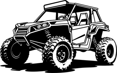 Nature Trailblazer UTV Vector Logo Off Road Enthusiast Sport Vehicle Icon