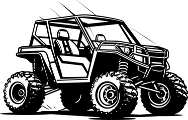Off Road Odyssey Sport Vehicle Vector Adventure Seeker UTV Logo Emblem