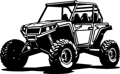 Adventure Seeker UTV Vector Emblem Trail Blazer Off Road Vehicle Icon