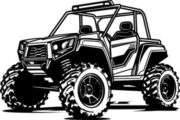 Adventure Tracker UTV Logo Emblem Trail Maverick Off Road Vehicle Icon