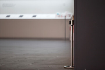 The interior of the exhibition room in the museum