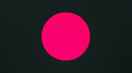 a large bright pink ball is in the dark sky with black background